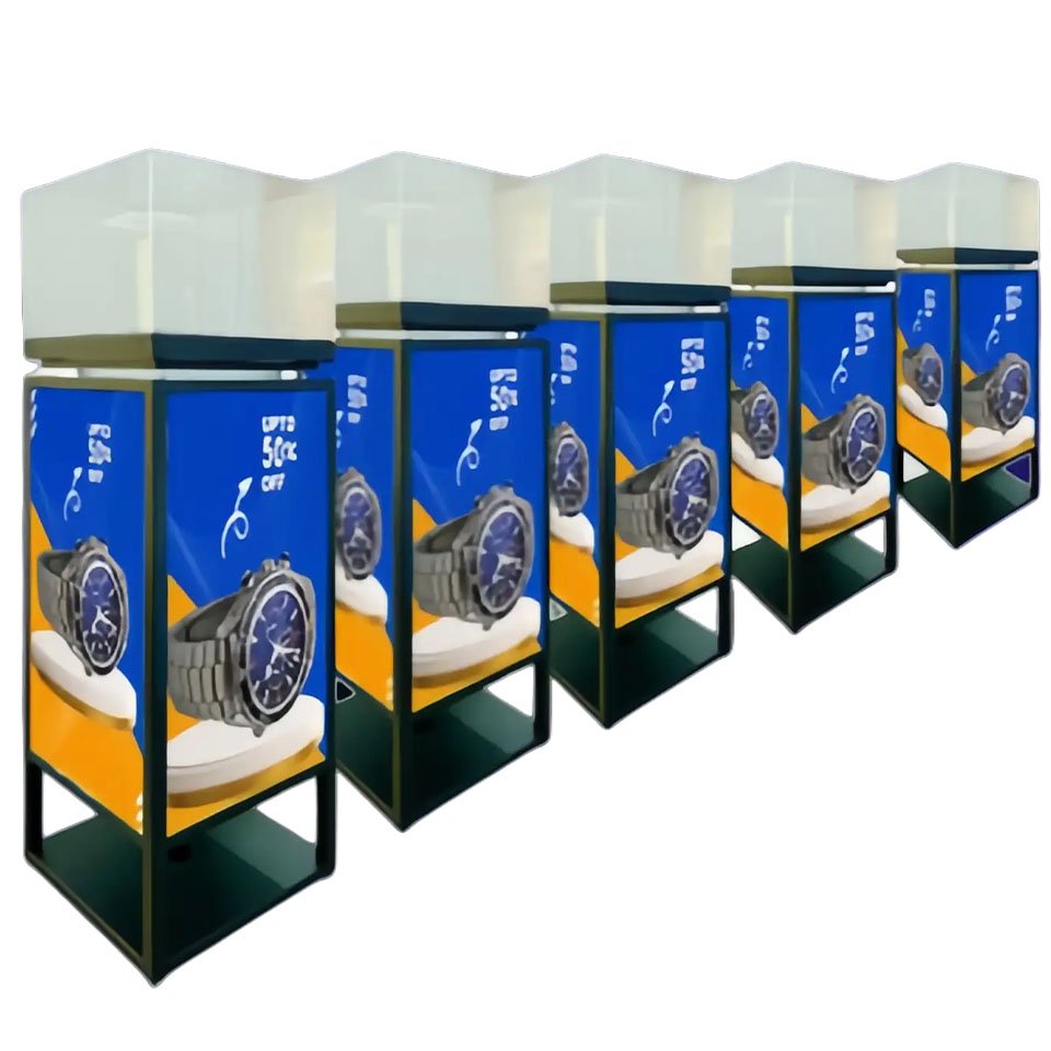 P1.86mm GOB LED Exhibition Cabinet EC Series — Four-Sided Indoor Digital Display Showcase