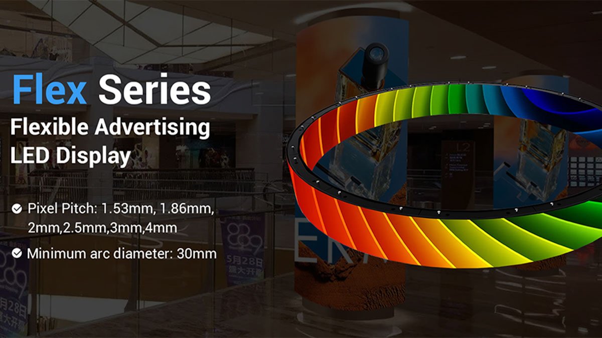 Flexible LED Display ID1 — GOB Soft LED Module | 8mm Ultra-Slim | <0.3m Bending | P1.25-P2.5