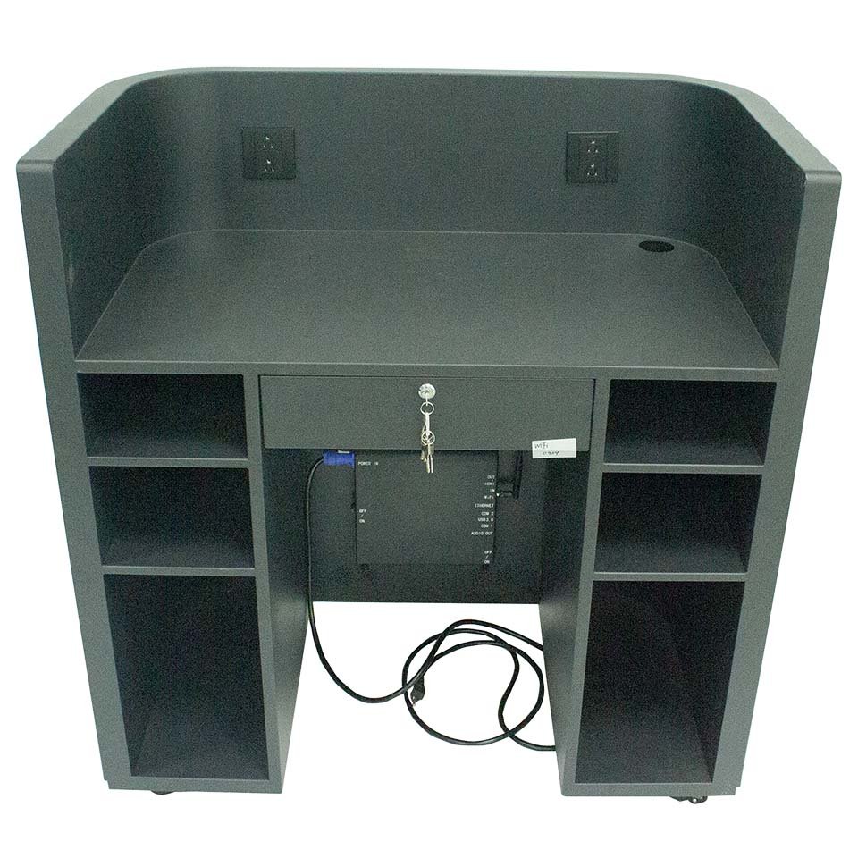 GOB Curved Multimedia LED Desk Display MD Series — Indoor Movable Digital Reception Table with GOB Technology - Image 12