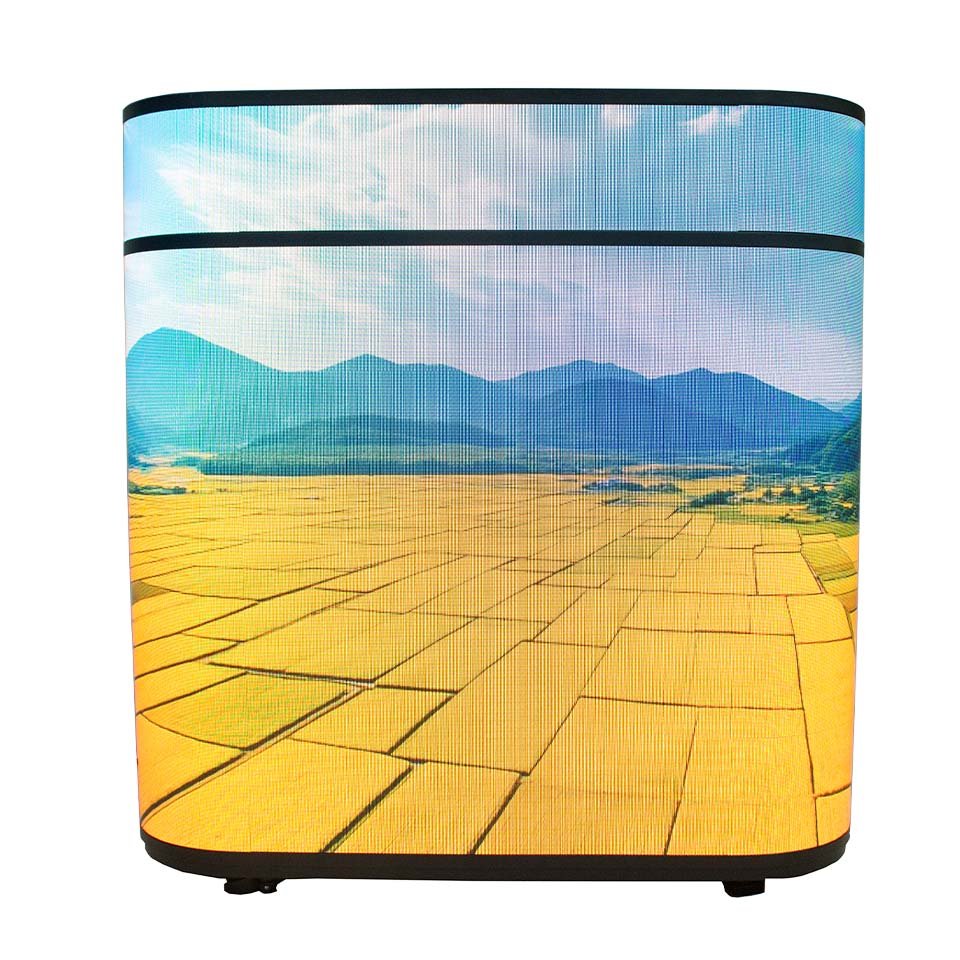 GOB Curved Multimedia LED Desk Display MD Series — Indoor Movable Digital Reception Table with GOB Technology - Image 4