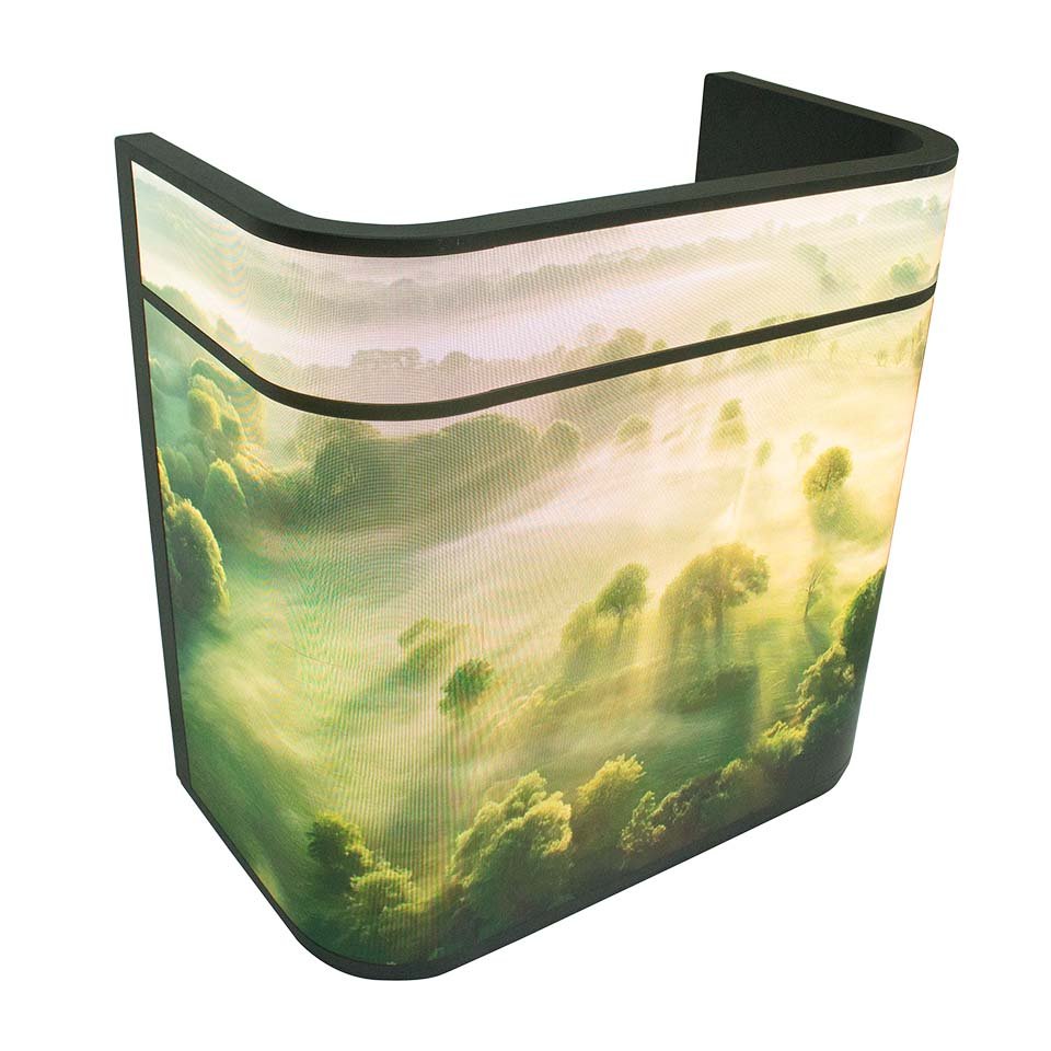 GOB Curved Multimedia LED Desk Display MD Series — Indoor Movable Digital Reception Table with GOB Technology - Image 8