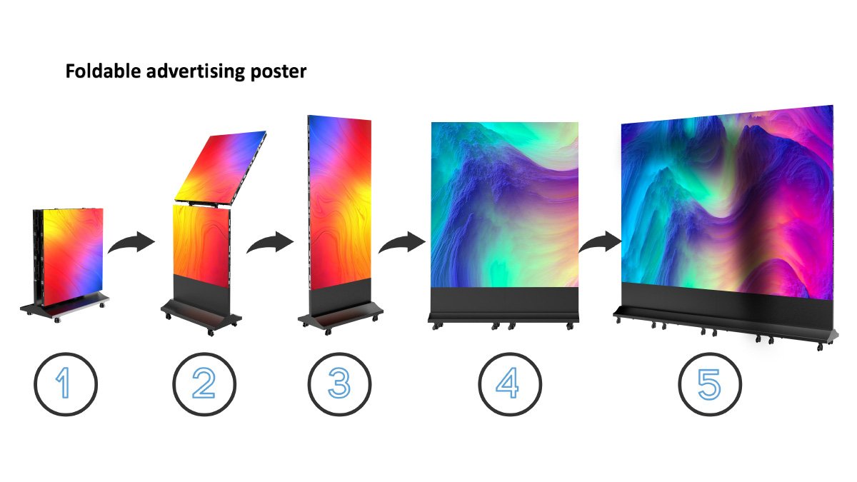 Indoor Folding Digital Advertising Screen