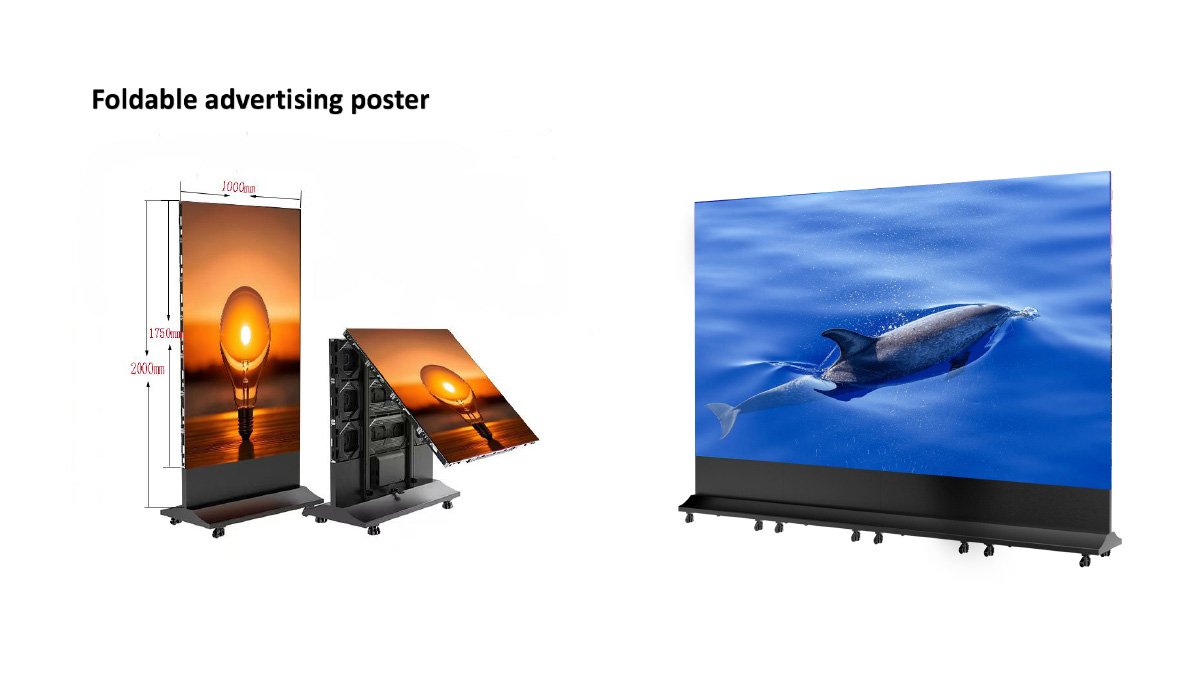P1.5mm/P1.9mm Foldable GOB LED Poster Display PF Series
