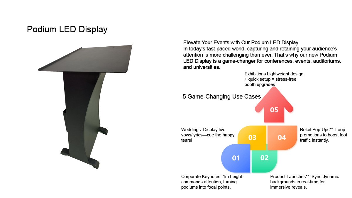 P1.25–P2.5mm GOB LED Lectern Display GL-S Series