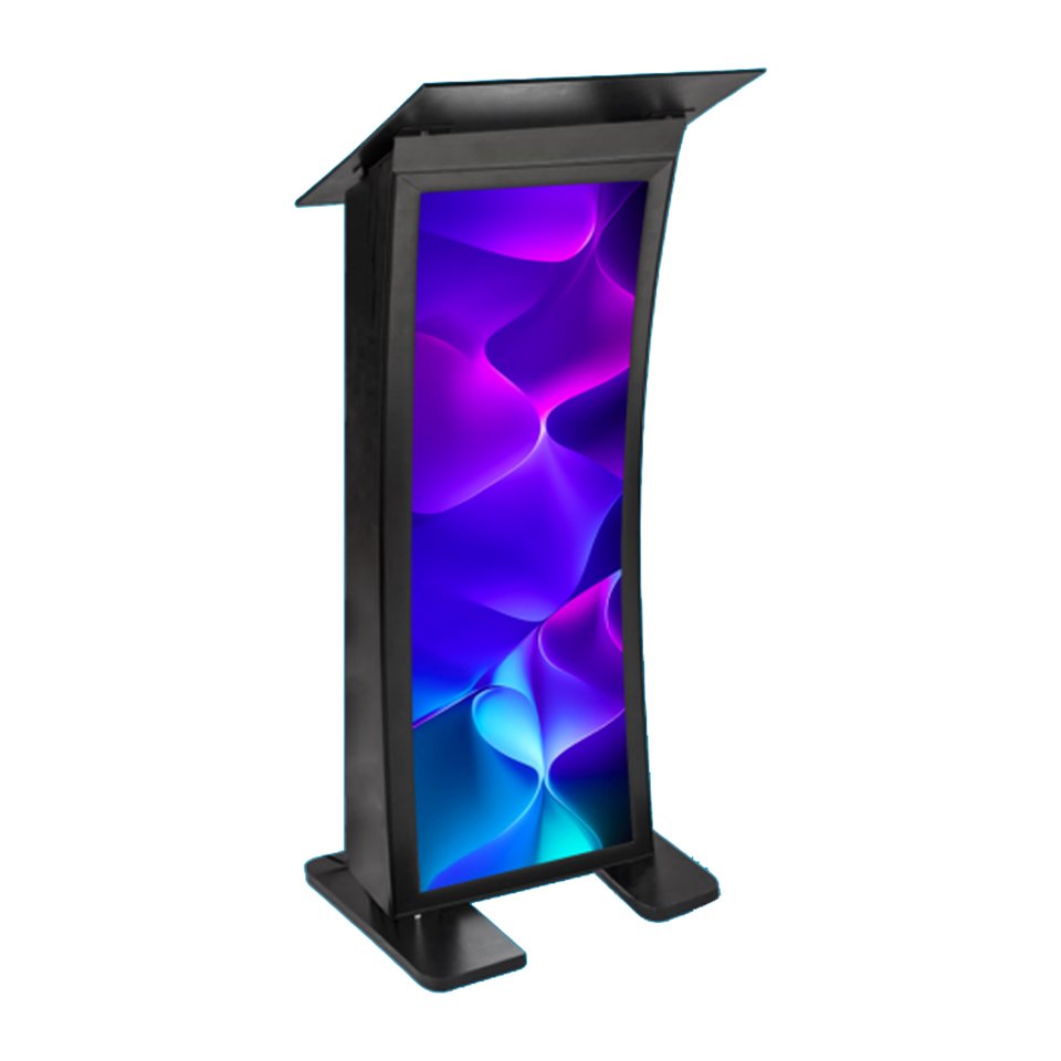 P1.25–P2.5mm GOB LED Lectern Screen GL Series — Wide-Format Interactive Digital Podium for Professional Events