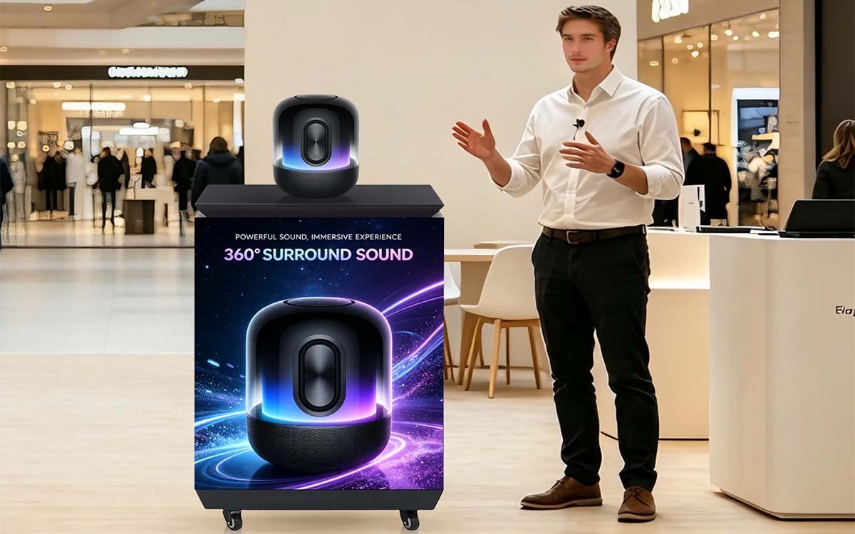 360° Surround LED Showcase in museum