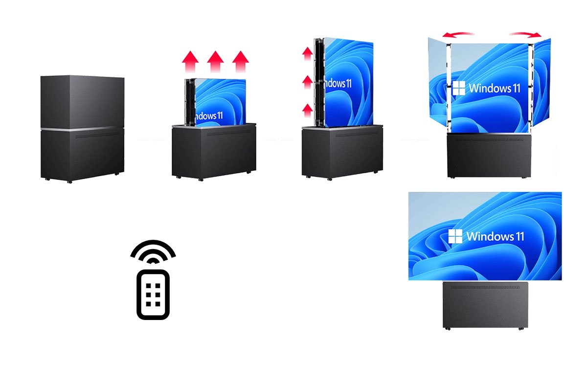 Foldable All In One LED Display side view thumbnail