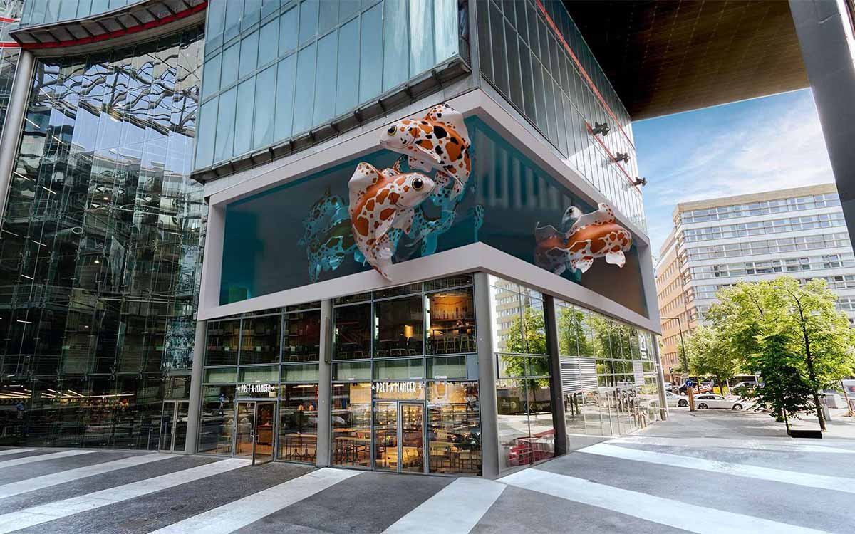 3D Naked-Eye LED Advertising Billboard Building Corner