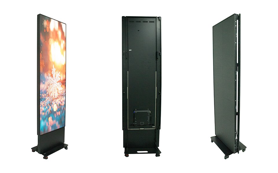 Floor Standing LED Poster Display Side View Thumbnail