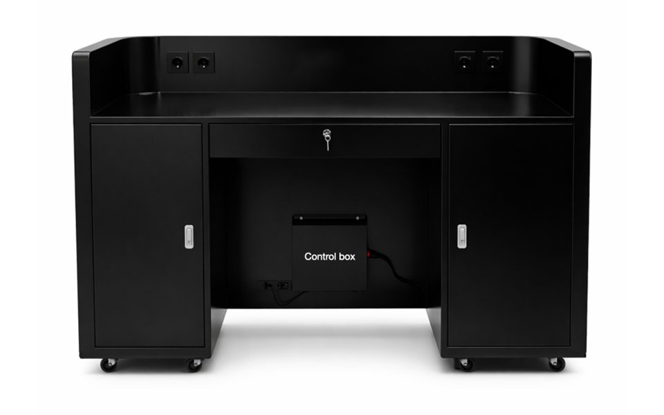 Medium LED Reception Desk Side View Thumbnail