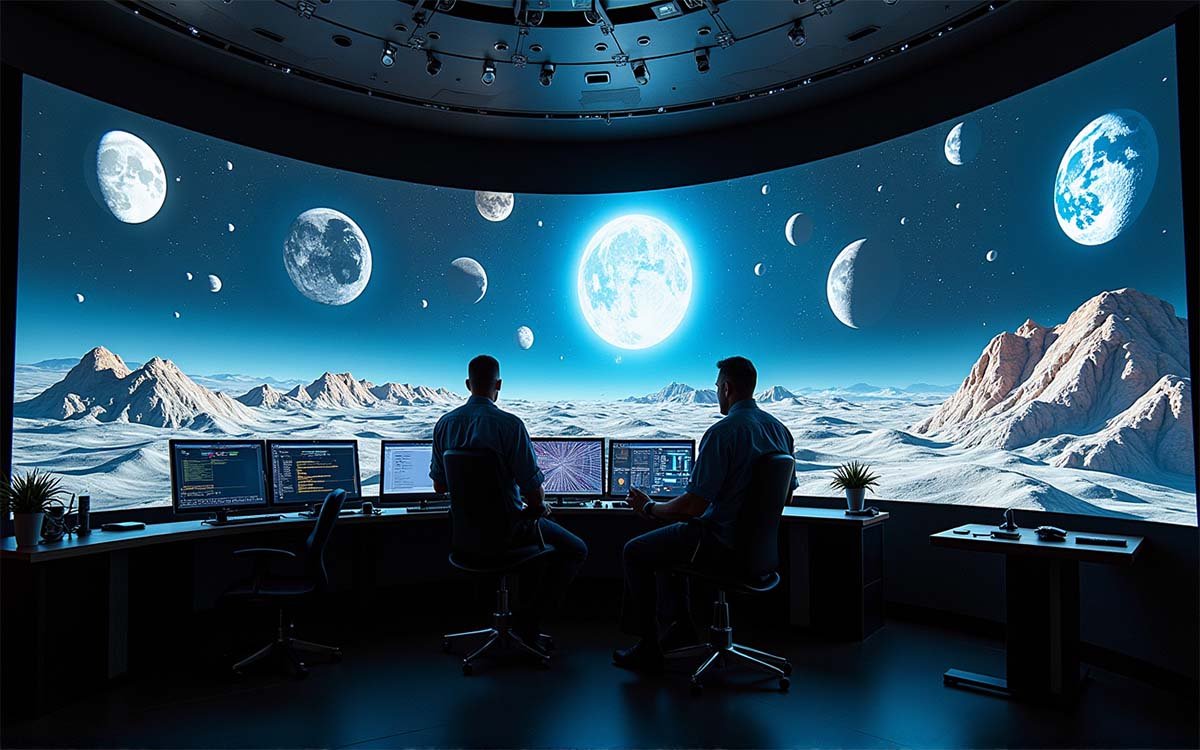 GOB LED virtual production studio with curved LED volume and in-camera VFX workflow