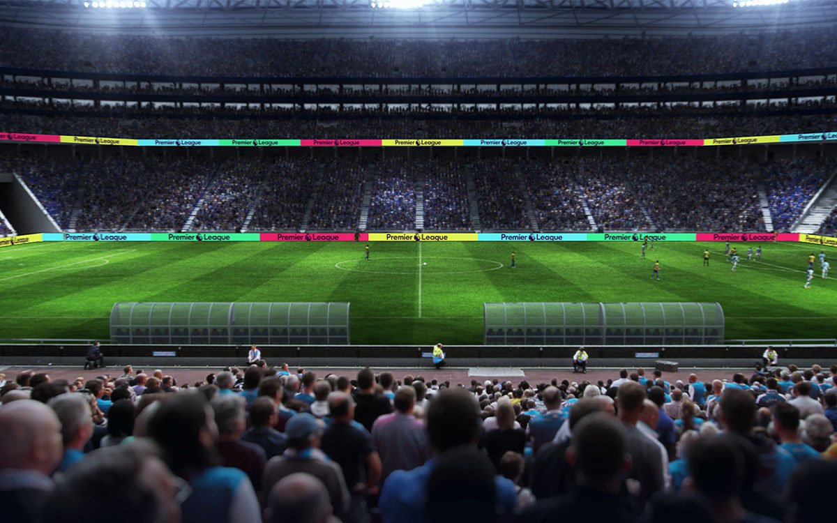 Football stadium perimeter LED display system