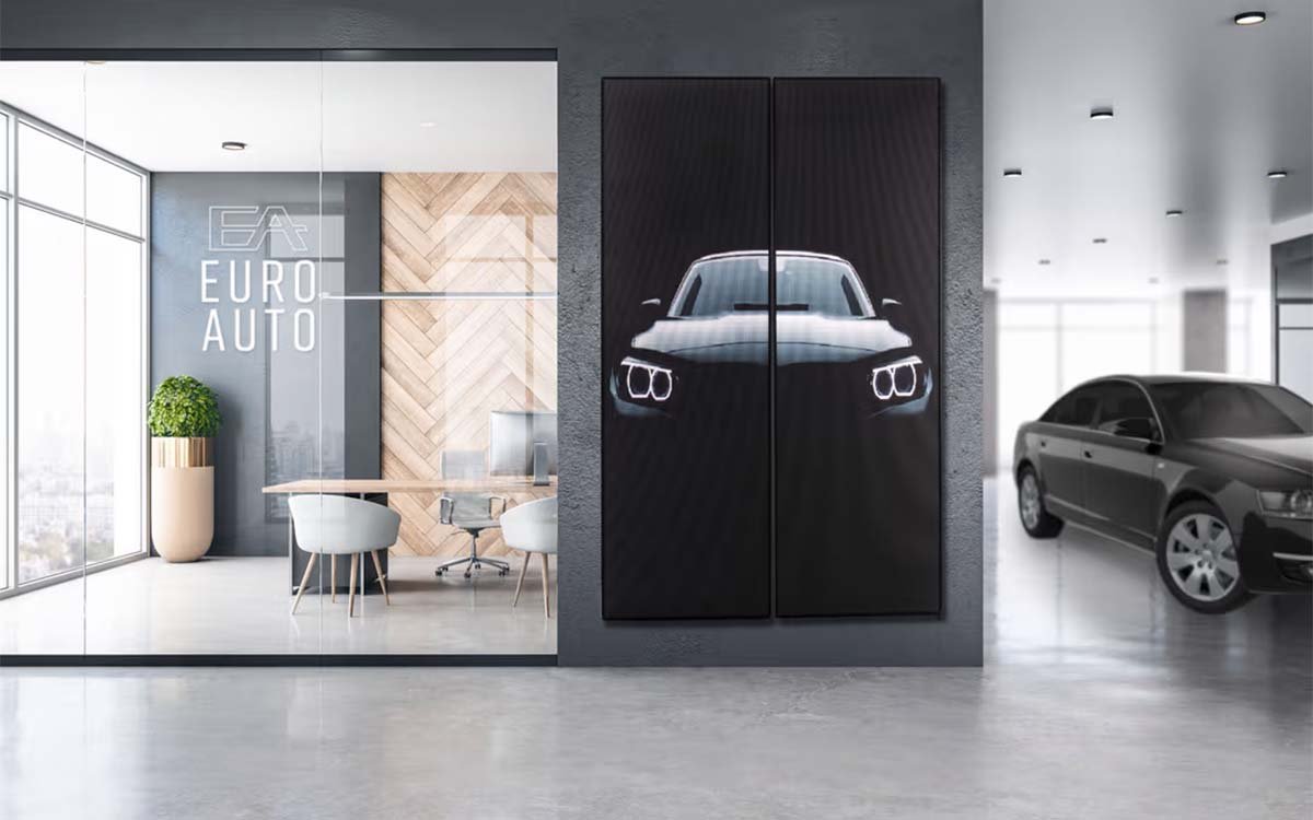 Wall Mounted LED Poster in retail store - shopping mall