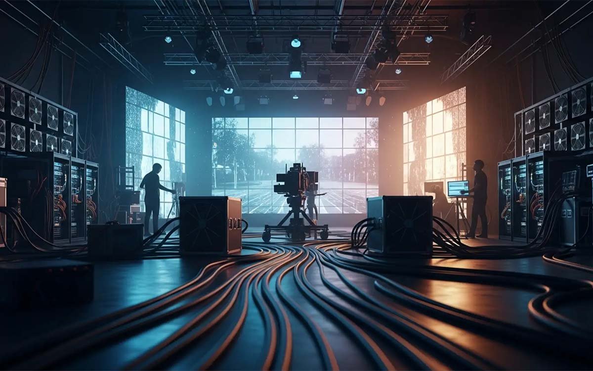 Power and cabling installation for LED display