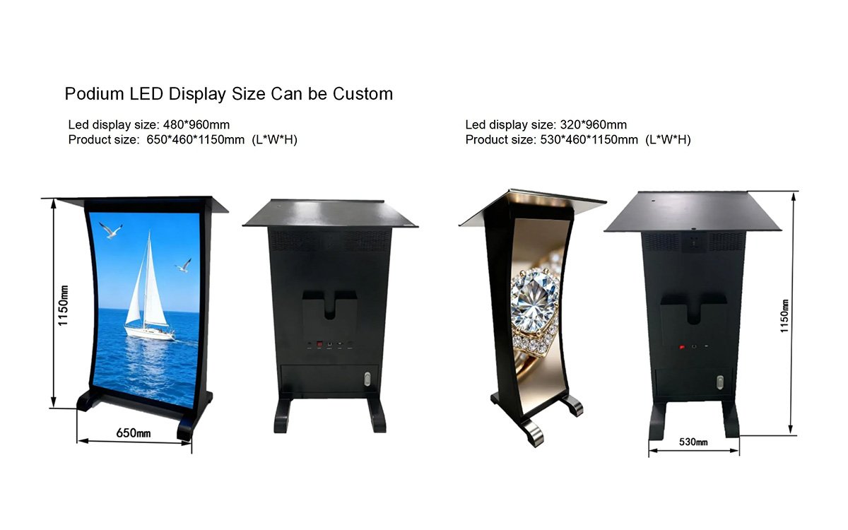 Digital LED Podium for high-impact performance and meeting centers