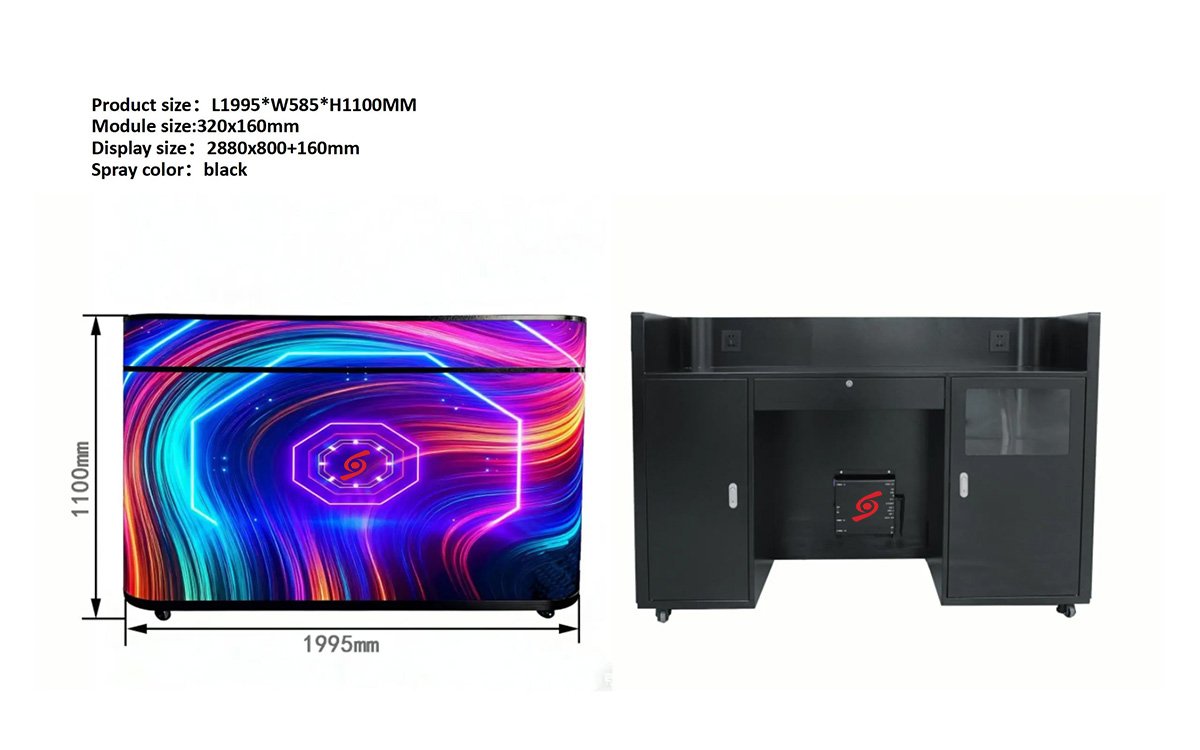 Large Desktop LED Reception Desk