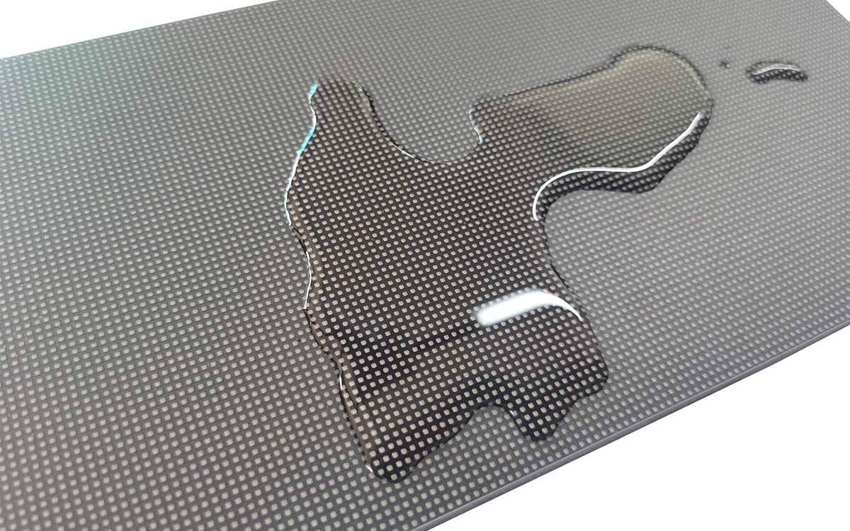 GOB LED display with protective resin layer showing sealed and protected components